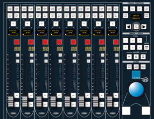 Extra Faders console layout