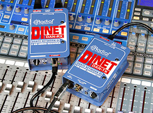 Radial DiNet DAN-TX and DAN-RX Dante audio converters