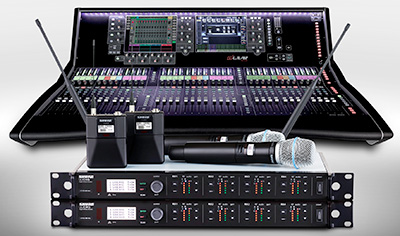 Allen & Heath S7000 surface with Shure wireless systems