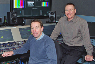 Grant Roberts, Senior Audio Operator CTV Specialty, and Bob Miles, Manager of Olympics
