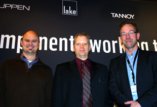 TC Group CEO Anders Fauerskov and CTO Morten Lave, with AVnu Alliance Marketing Work Group Chairman, Lee Minich (centre)