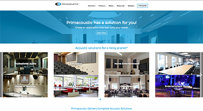 Primacoustic website