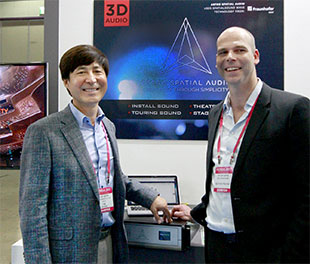 Sound Solution President Lee Hong and Astro Spatial Audio Director Bjorn Van Munster