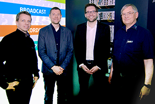 Stagetec VP René Harder, CEO Jan Ehrlich, Product Development Manager Claudio Becker-Foss, and Stagetec MD Dr Helmut Jahne
