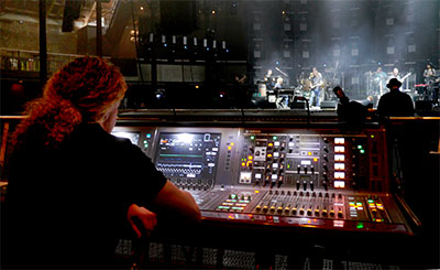Rick Pope at the Rivage PM10 mixing console