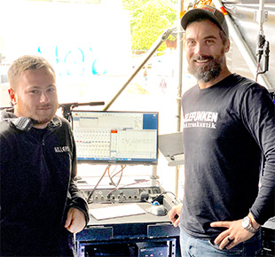 Daniel Fathers and Kenny Kaiser, Killers' system and FOH engineers