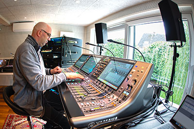 Studio 22 owner Stephan Weber at his Rivage console