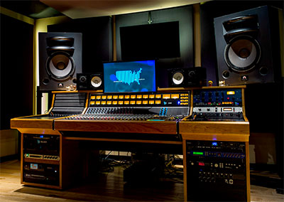Blue West control room with API 2448 console