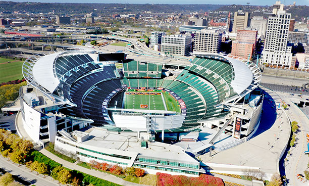 Cincinnati's 65,515-seat Paul Brown Stadium