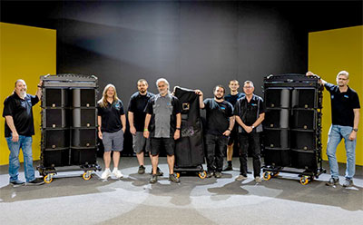 ESI Productions crew with a few of their new L-Acoustics K3 enclosures