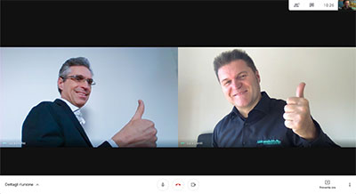 Luca di Chio (CEO Vivivaldy), Luca Giaroli (Product Manager DirectOut)