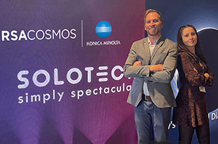 Philippe Giron, Business Developer at Solotech, and RSA Cosmos-Konica Minolta Sales Manager Bahar Gumus