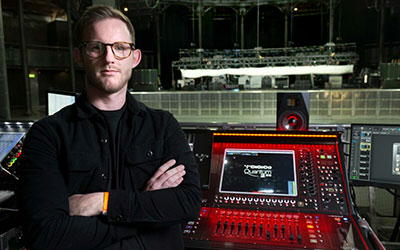 FOH engineer, Rory Doherty.
