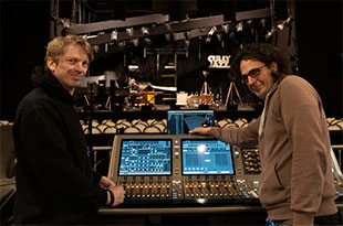 TMS audio engineers Benjamin Bard and Antoine Quinet with L-ISA Controller (Pic: Christophe Coulmy)