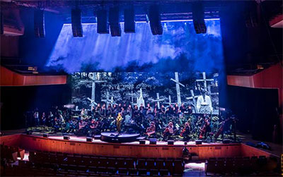 sanah with full orchestra performing in L-Acoustics L-ISA immersive sound technology (Pic: Piotr Puchalski)