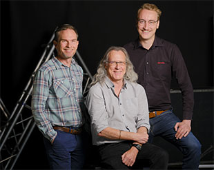 Justin Acers & Mark Malherbe, AV Worx; Adrian van Rooij, Riedel.