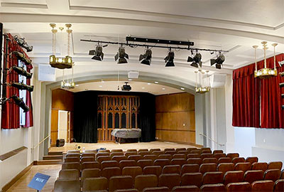 Kaeuper Hall with first white Martin Audio Torus system