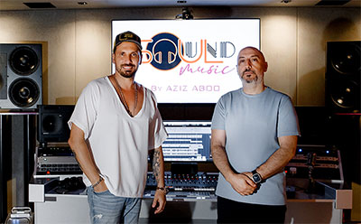 Soul Sound owner Aziz Abdo and sound engineer Hosni Abu Zahra