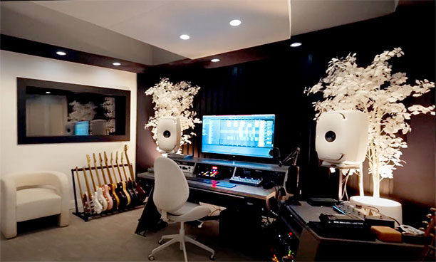 Tim Henson’s W6rst Studios in Dallas, Texas, feature Genelec 8361s in white