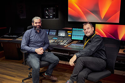 Joe Duckhouse and Philippe Guerinet, SSL Director of International Sales (Pic: Mike Banks)