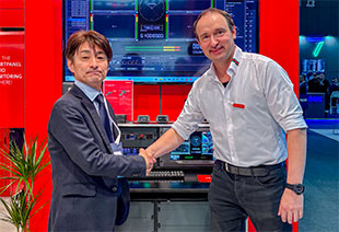Takashi Kozuma, Hibino Corporation; Vincent Lambert, Riedel Communications