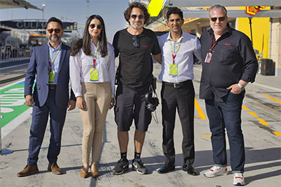 Luthfur Khan; May Neama, Riedel motorsports specialist; Veer Passi, Group CEO of Kalaam; Michael Martens CEO Riedel Networks