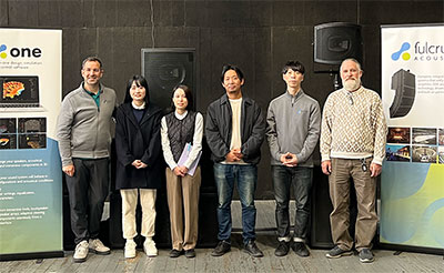 Val Gilbert (Fulcrum Acoustic), Diyang Lu, Megumi Yoshida, Daiki Miyashita, Takumi Iwase, and David Gunness (Fulcrum Acoustic)