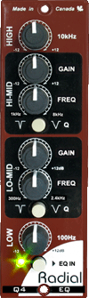 Radial Engineering Q4 parametric EQ