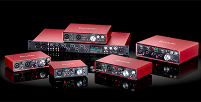 Focusrite Scarlett USB audio interfaces