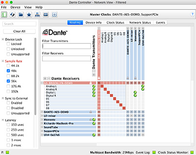 Audinate Dante Controller 3.10