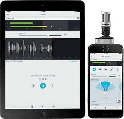 ShurePlus Motiv Mobile Recording iOS app