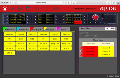 Riedel Communications MediorNet Control App