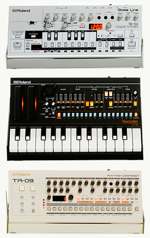 Roland Boutique TR-09, TB-03 and VP-03 