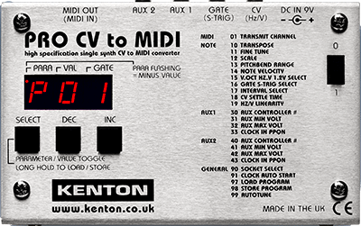 Kenton Pro CV to MIDI