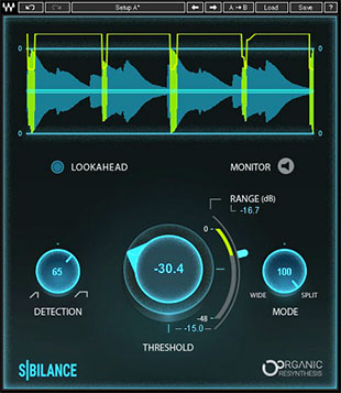 Waves Audio Sibilance plug-in