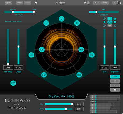 Nugen Audio Paragon 3D convolution reverb