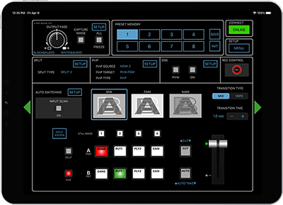 Roland V-1HD⁺ Remote iPad App