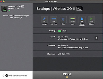 Røde Wireless Go II update