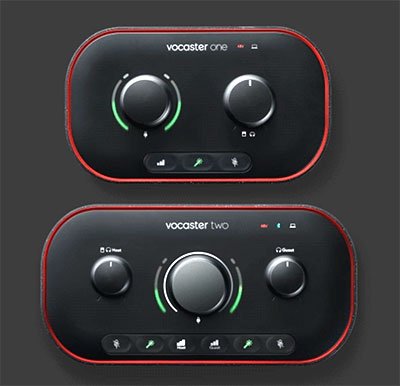 Focusrite Vocaster recording interfaces