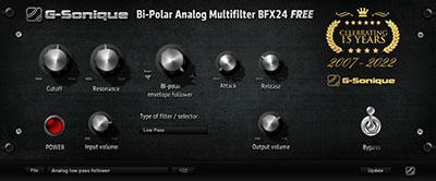 G-Sonique BFX24 Bi-Polar Analog Multifilter