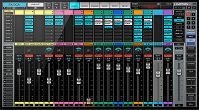 Waves eMotion LV1 Session Editor user interface