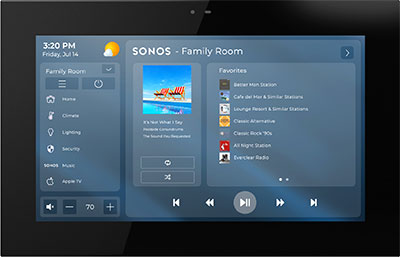 Sonos sound system control from RTI control platform