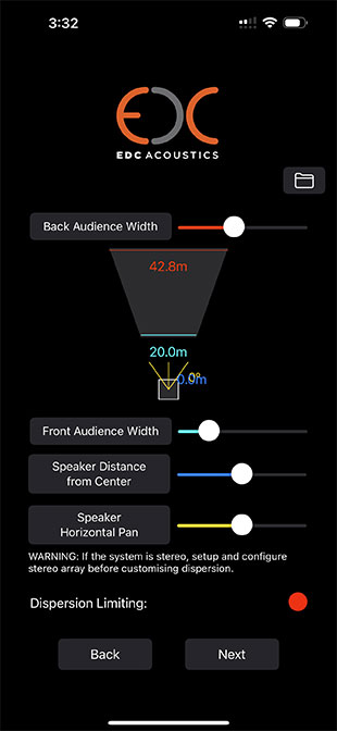 EDC Acoustics Rapid iOS app