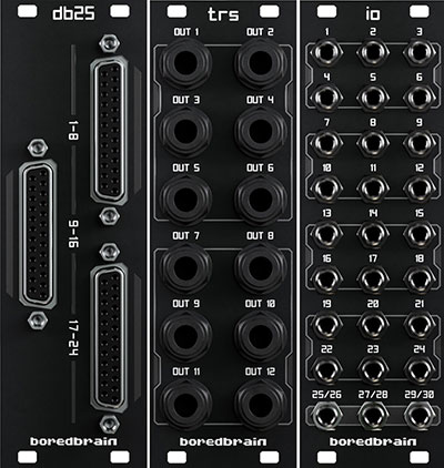 Boredbrain Music DB25, TRS and IO