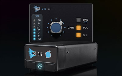 API 312 digitally-controlled mic preamp module 