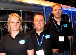 Jess Woodward, Hire Coordinator; Ben Brooks, General Manager; Gareth Mallon, Designer LS-Live