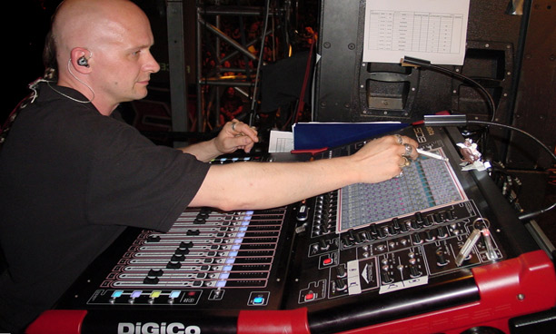 Monitor engineer Achim Lanzendorf