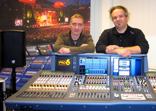 Jan Durant & right Midas consoles Benelux's Olivier Deblaere Jan Durant & right Midas consoles Benelux's Olivier Deblaere