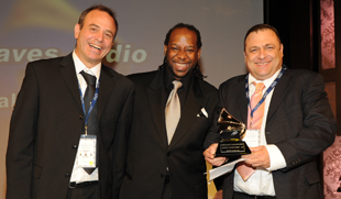 Meir Shaashua, Recording Academy Producers & Engineers Wing Co-Chair James McKinney and Gilad Keren