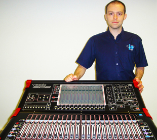 Ali McGrattan, with DiGiCo SD9